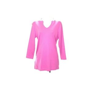 Lands' End Women's Rib Long Sleeve U-Neck Tunic Top Size Small